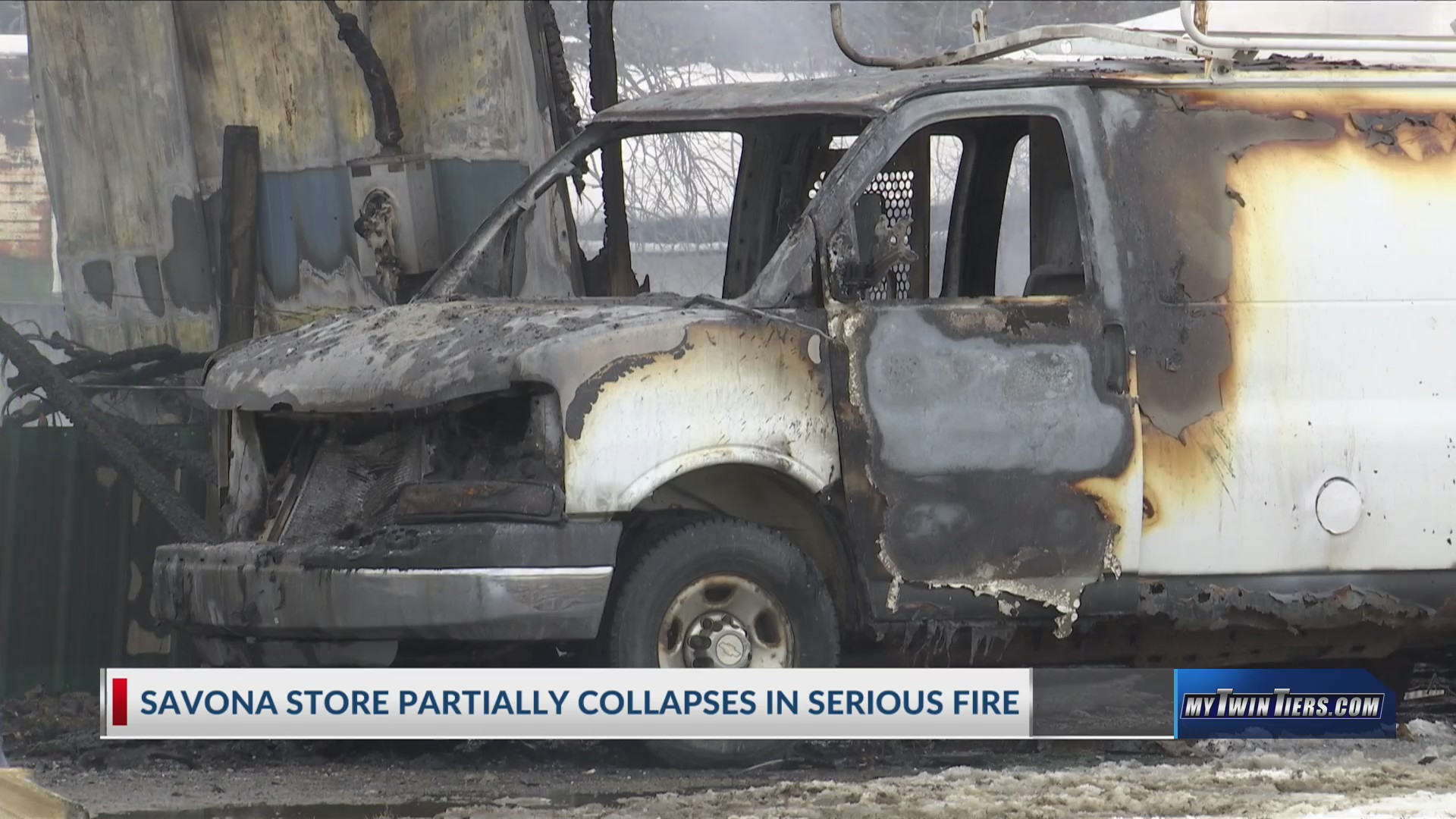 Savona store partially collapses in serious fire WETM