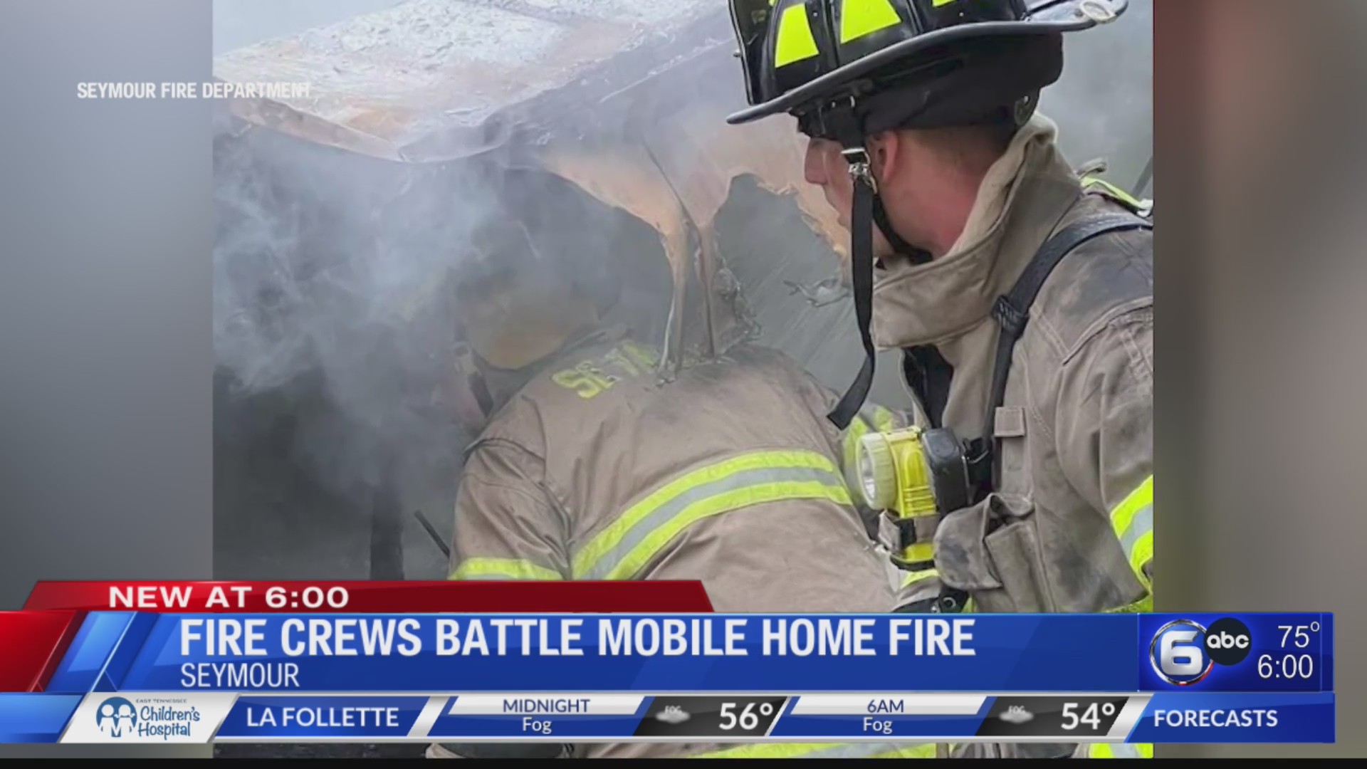 Seymour Fire crews battle mobile home fire – WATE 6 On Your Side
