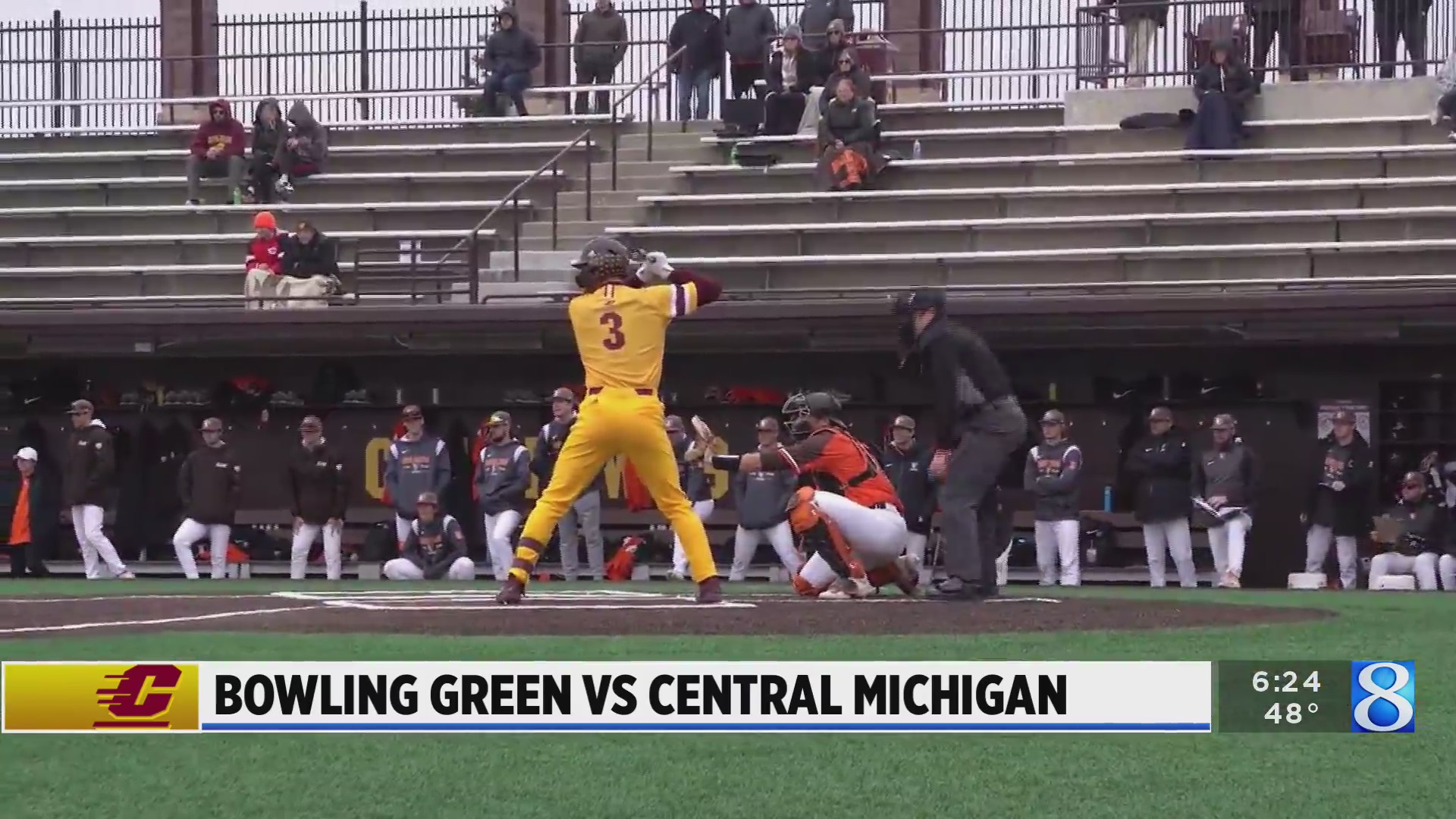Bowling green vs central michigan baseball woodtv
