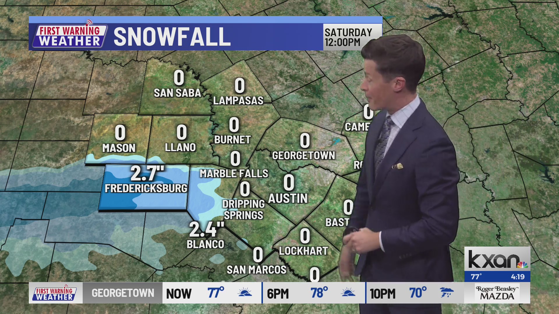 Snow possible in the Hill Country Saturday morning – KXAN Austin