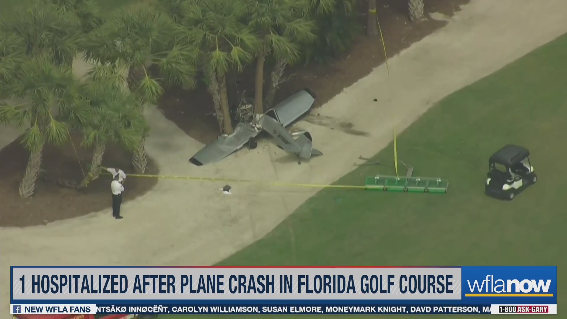 1 hospitalized after plane crashes in Florida golf course – WFLA