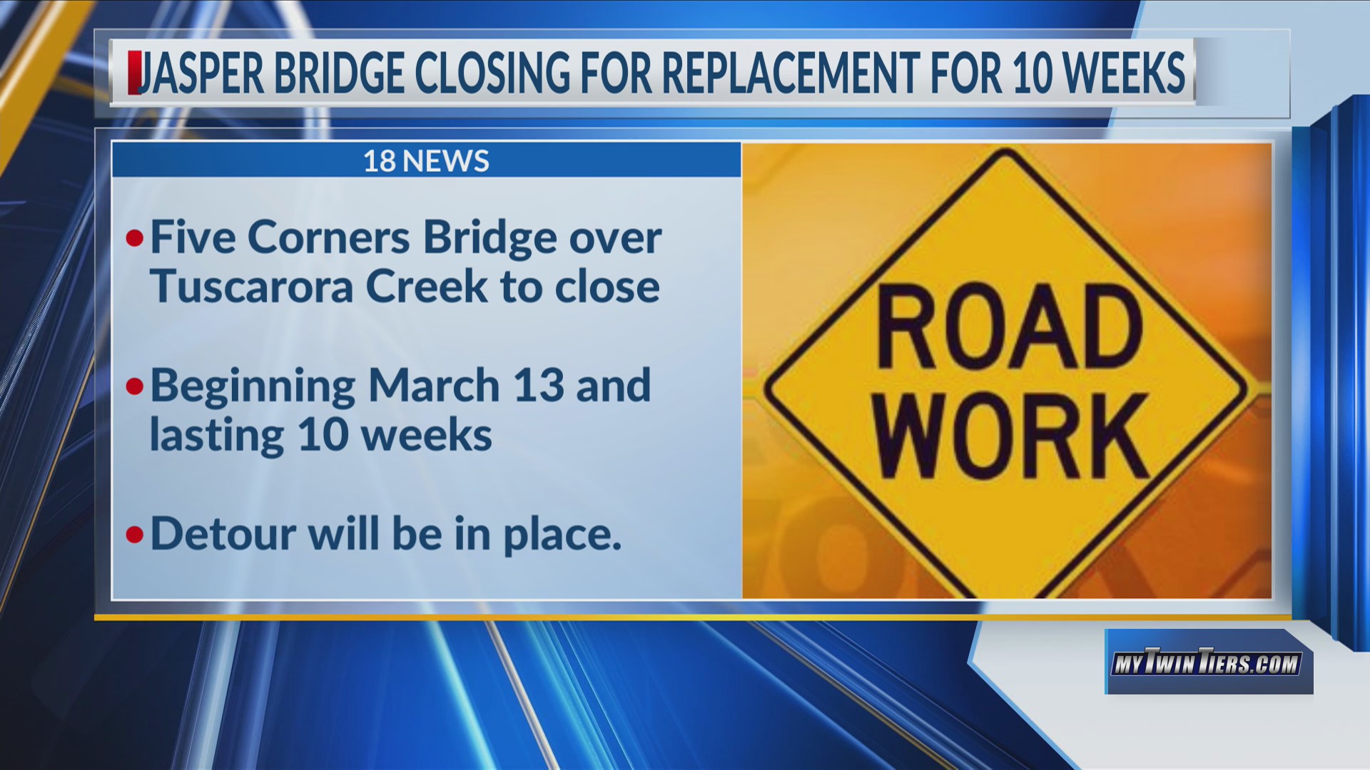 Jasper bridge closing for replacement for 10 weeks WETM