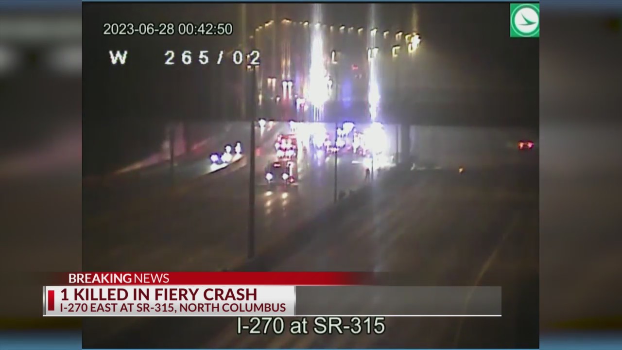 One dead in fiery crash on I-270 East near Worthington – NBC4 WCMH-TV
