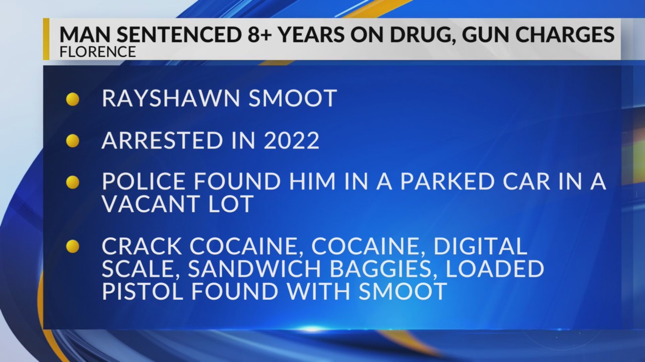 Florence man sentenced to more than 8 years in prison on drug, gun ...