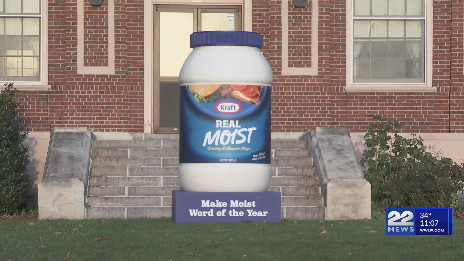 Giant mayo jar dropped off at Merriamster in Springfield