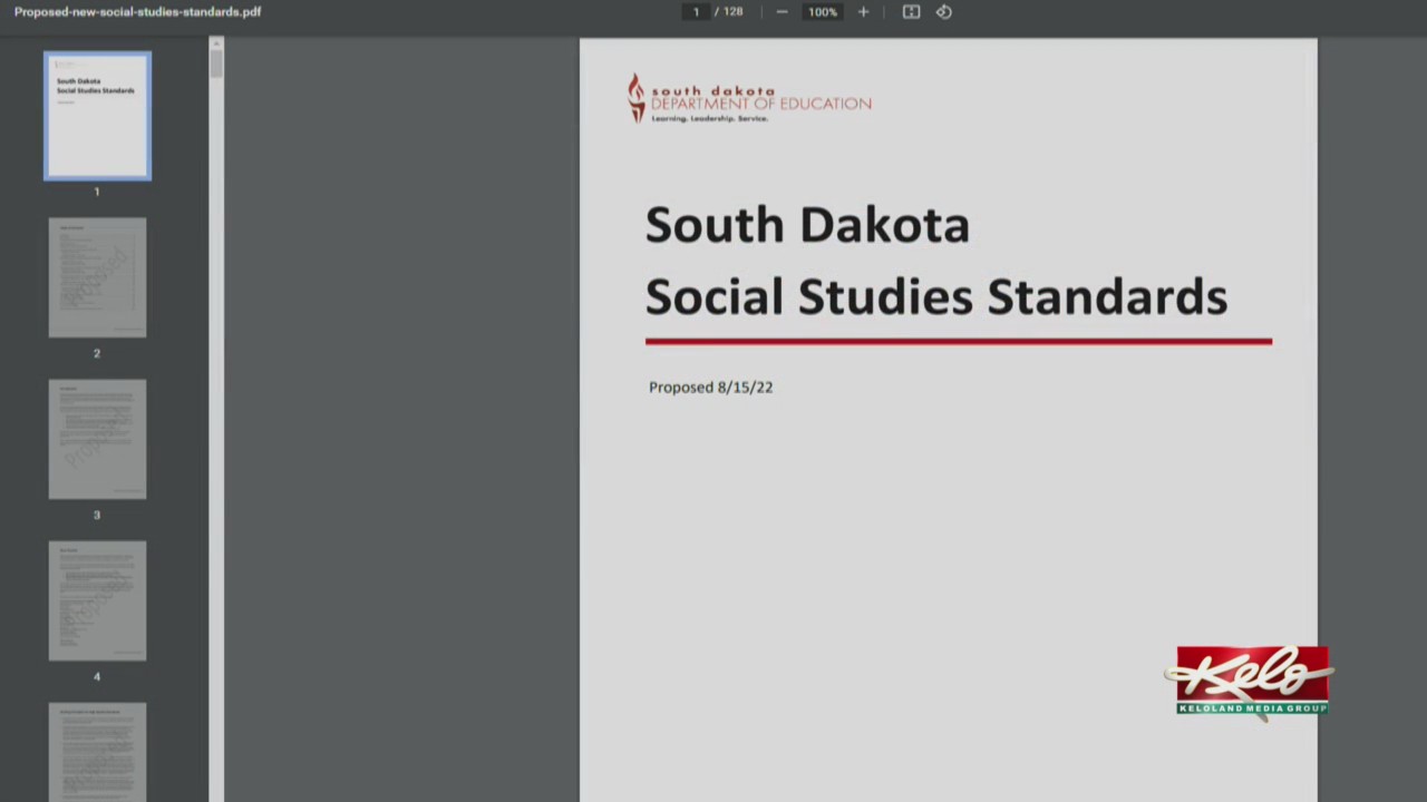 Noem releases social studies standards draft