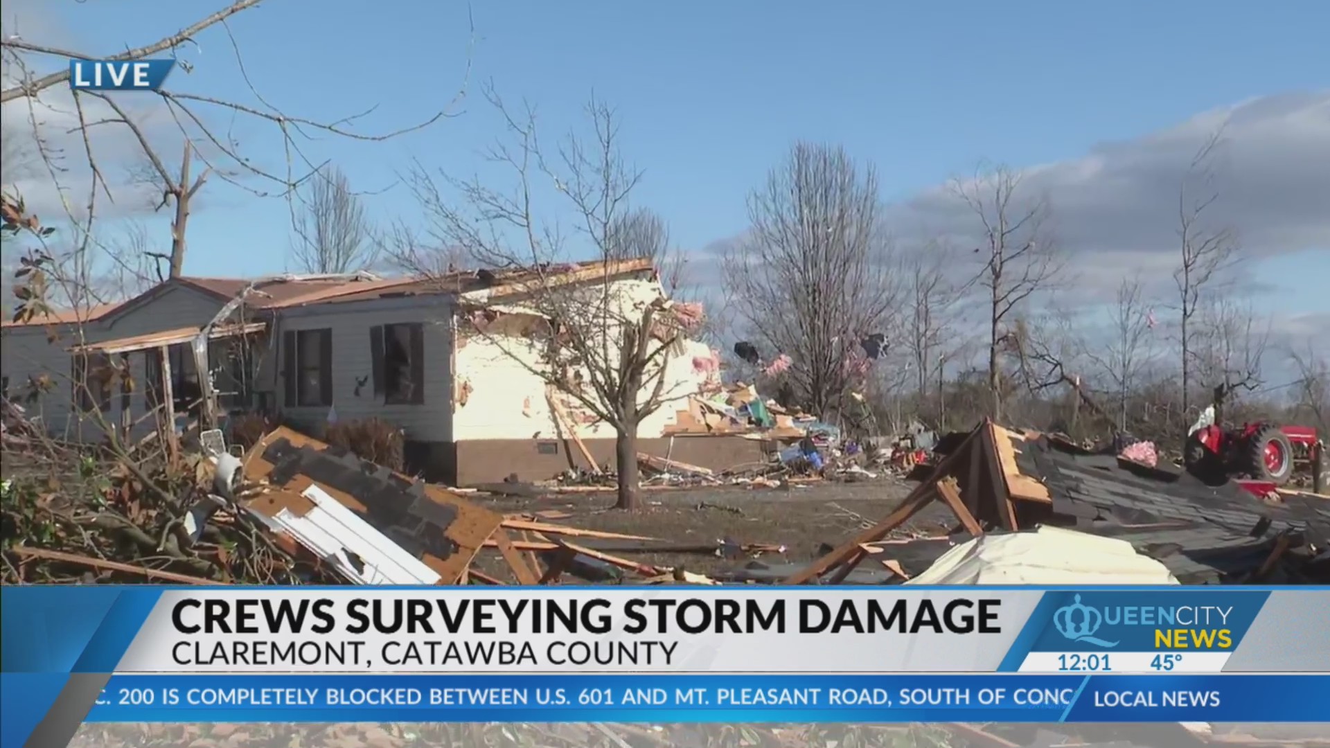 Crews survey massive storm damage in Catawba County Queen City News