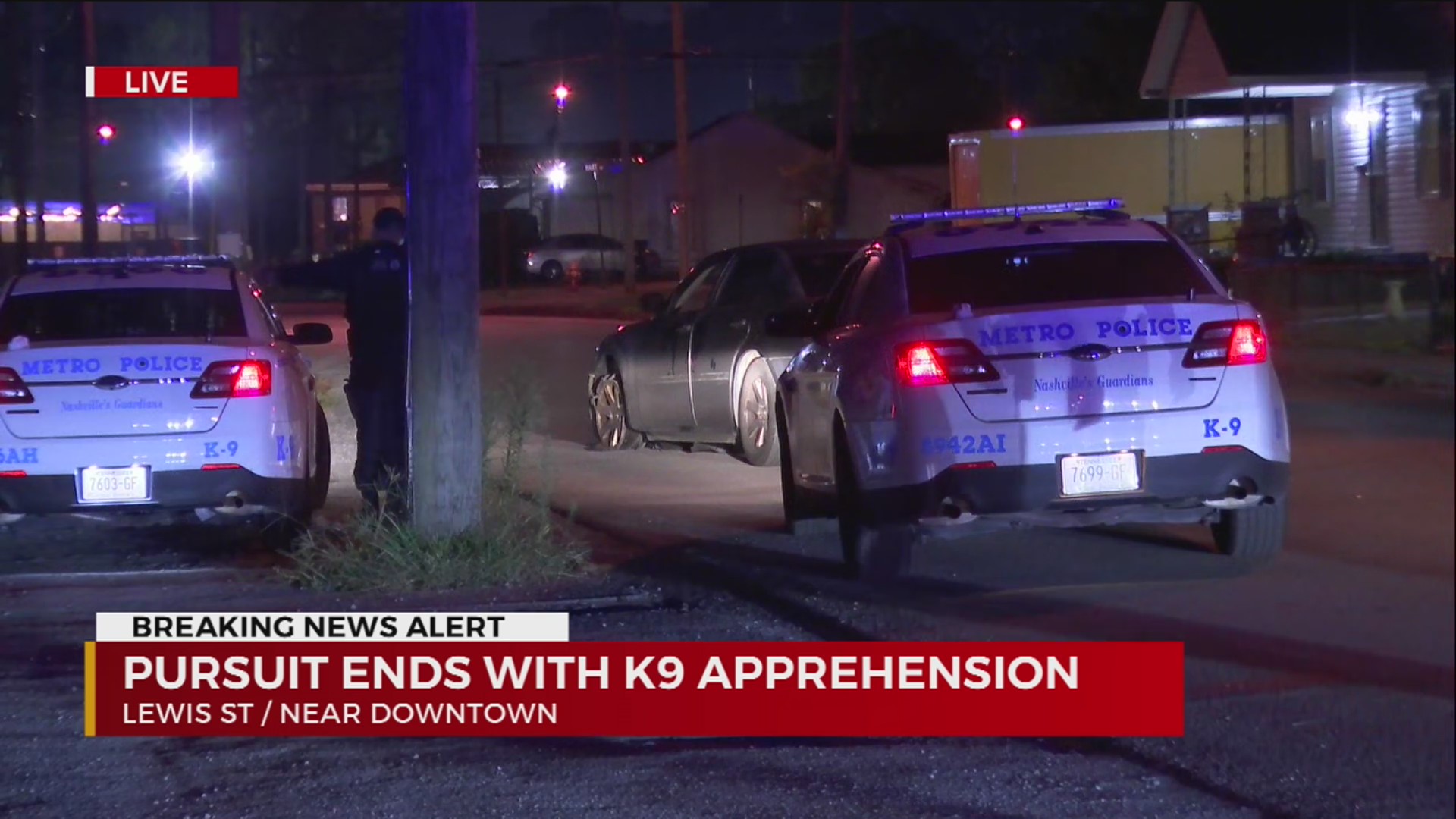Pursuit ends with K9 apprehension near downtown Nashville – WKRN News 2