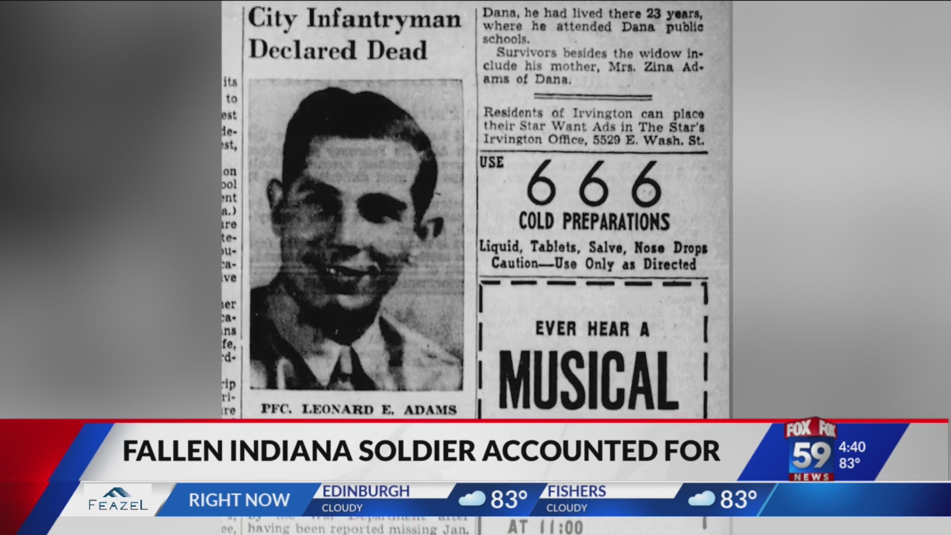 US agency identifies remains of Indiana soldier killed in France during ...