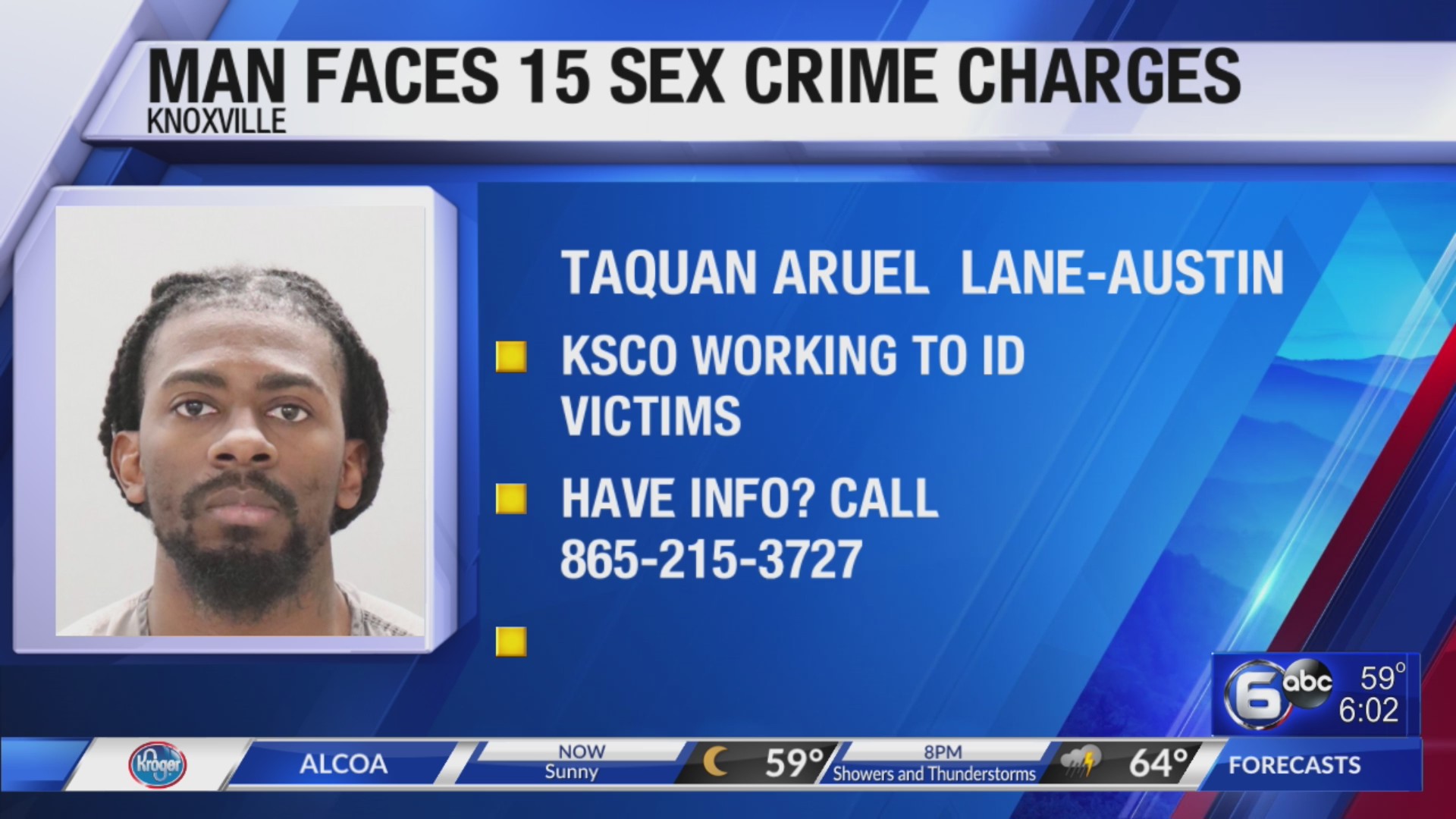 Knoxville man faces 15 sex crime charges – WATE 6 On Your Side