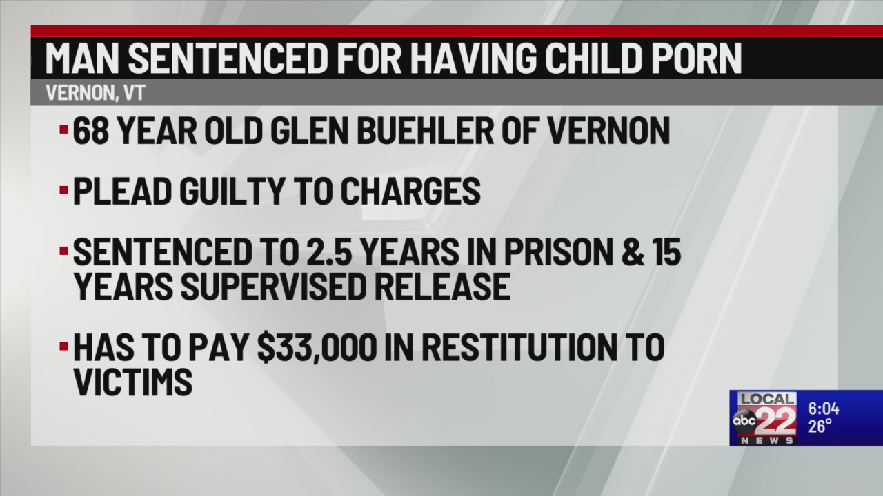 Vernon man sentenced to 2.5 years in prison for child porn – ABC22 & FOX44