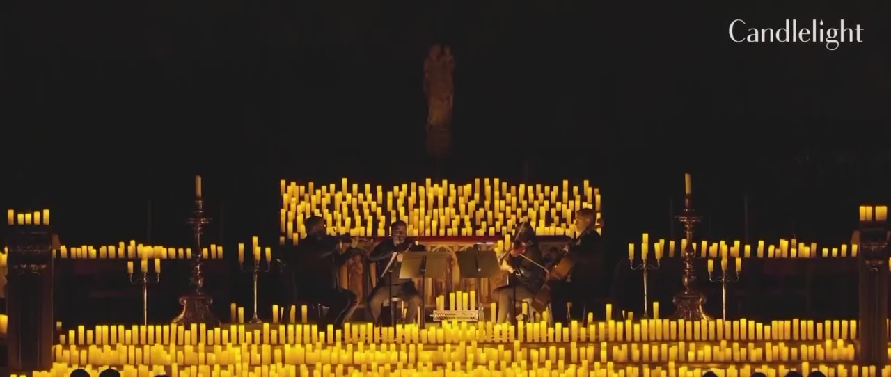 Newark Symphony Hall illuminated by 5,000 candles for concert series