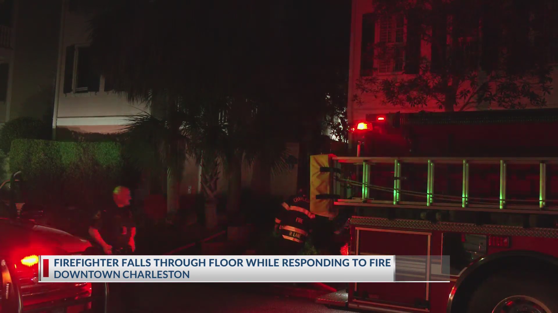 Firefighter falls through floor after responding to fire in Downtown