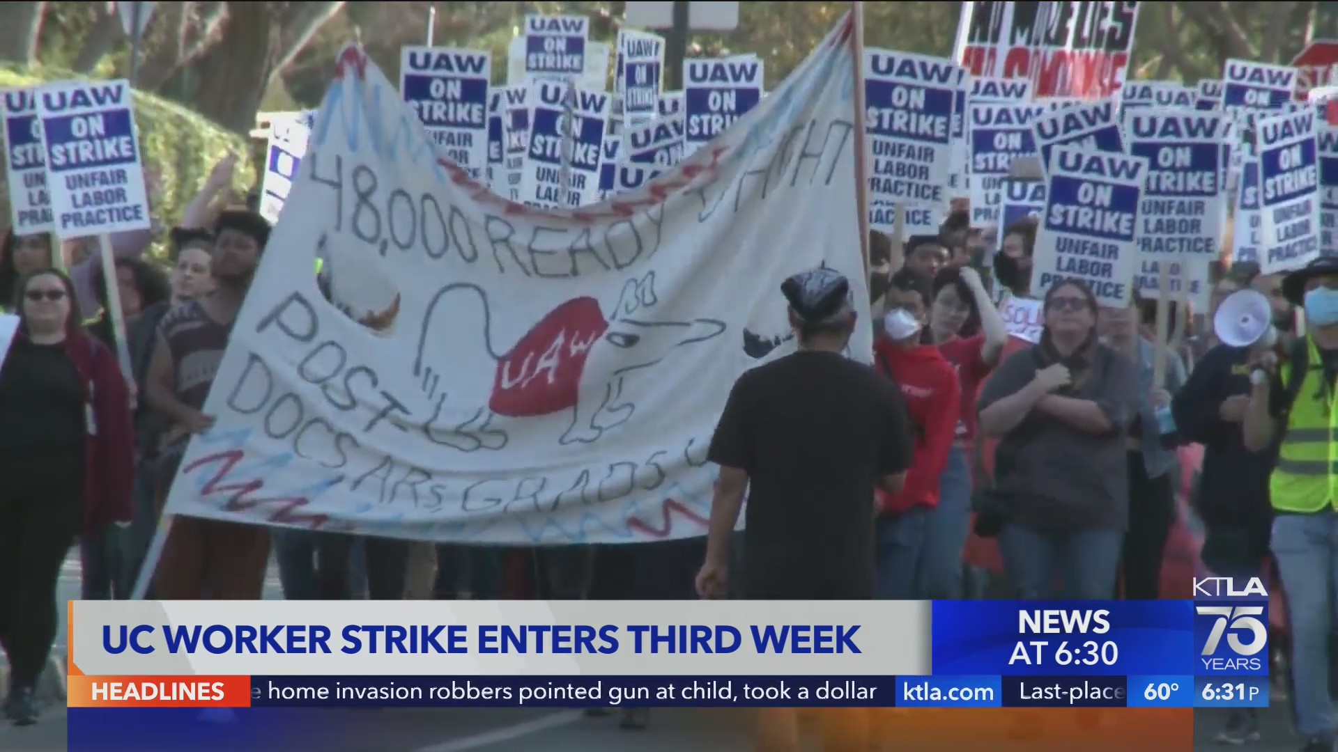UC Workers strike enters third week with no end in sight – KTLA