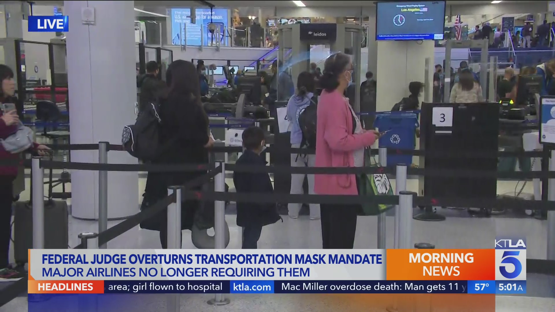Judge strikes down U.S. transit mask mandate – KTLA