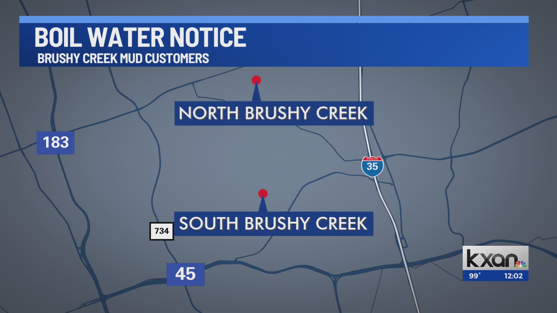 Boil water notice for 2 neighborhoods in Brushy Creek MUD KXAN Austin