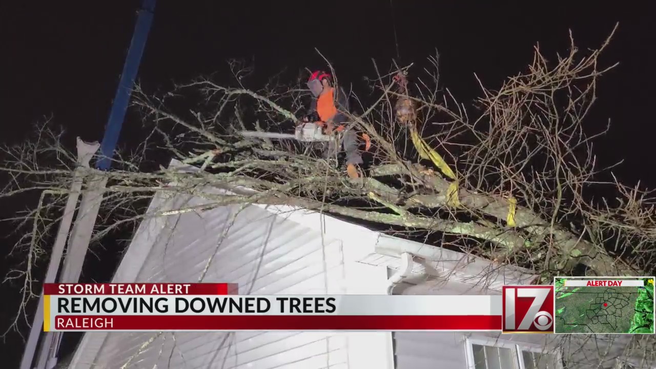 Crews clear fallen trees in Raleigh after storms hit – CBS17.com