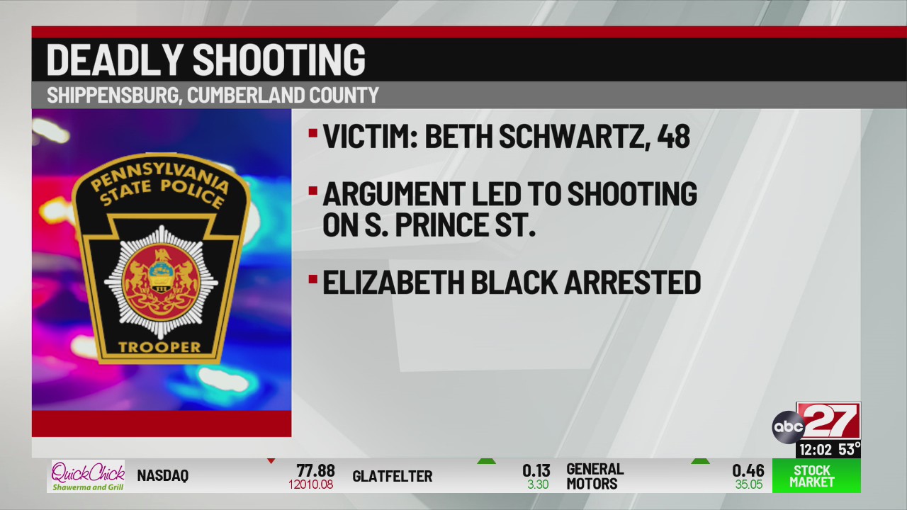 Cumberland County woman charged in fatal shooting – ABC27