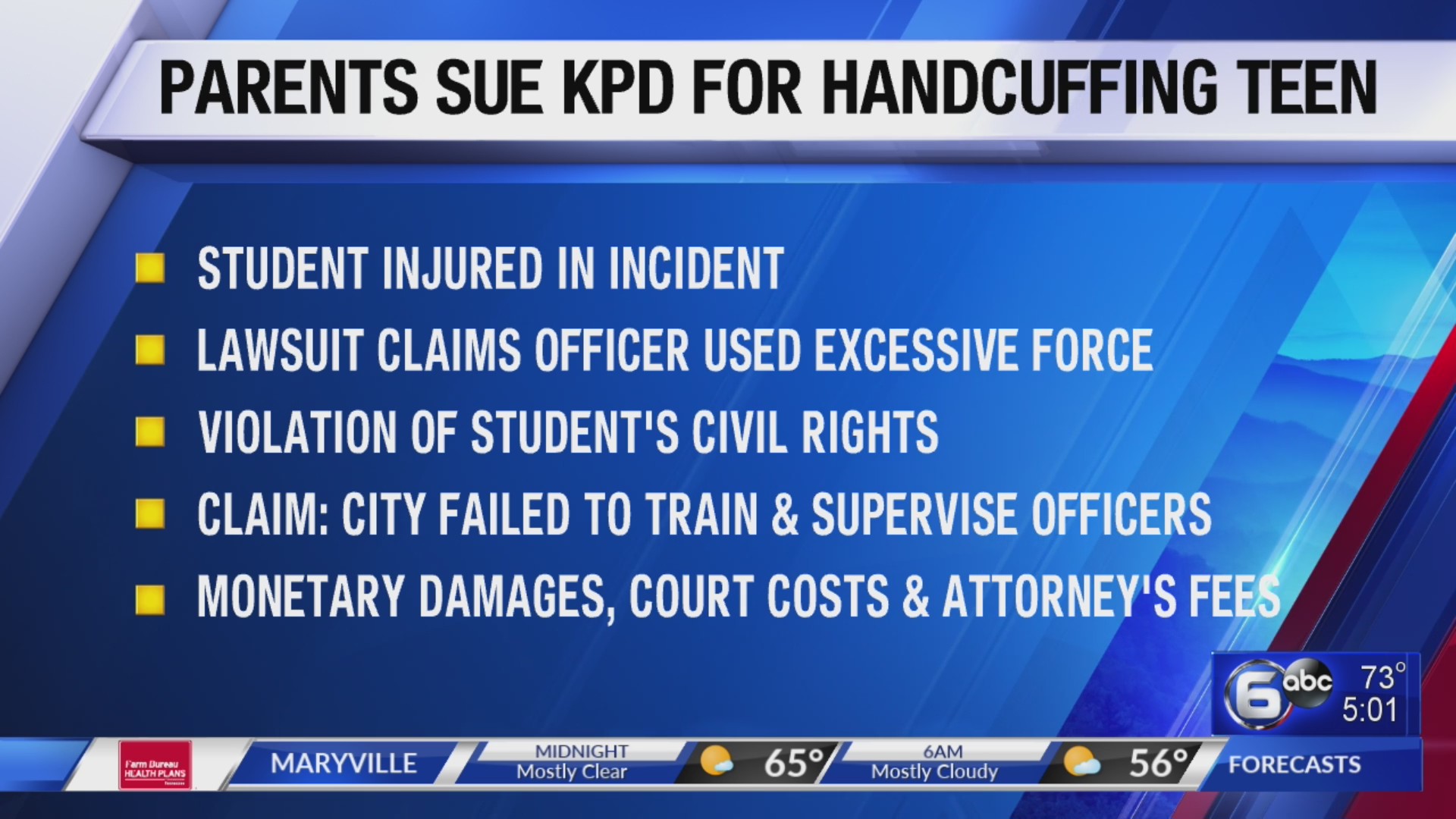 Parents sue Knoxville Police after student handcuffed – WATE 6 On Your Side