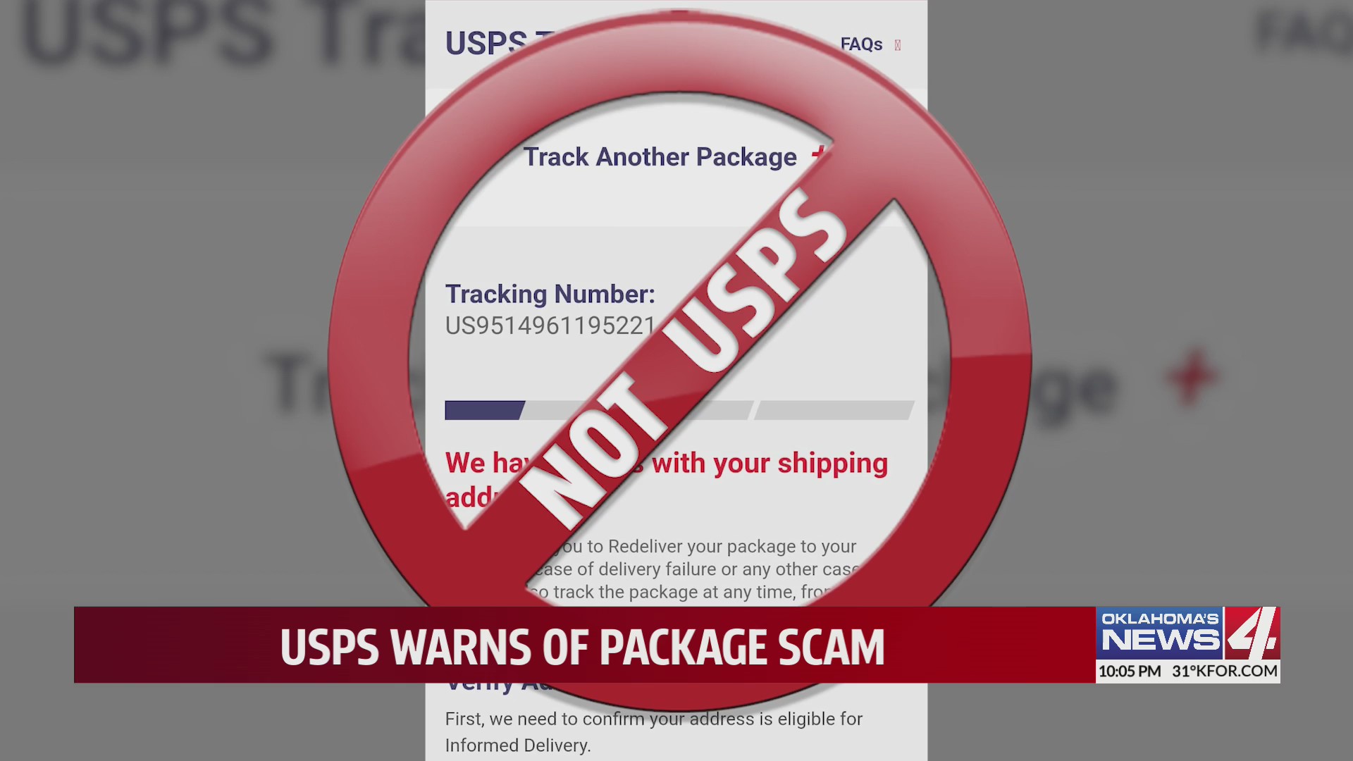 USPS Scam 10pm Oklahoma City