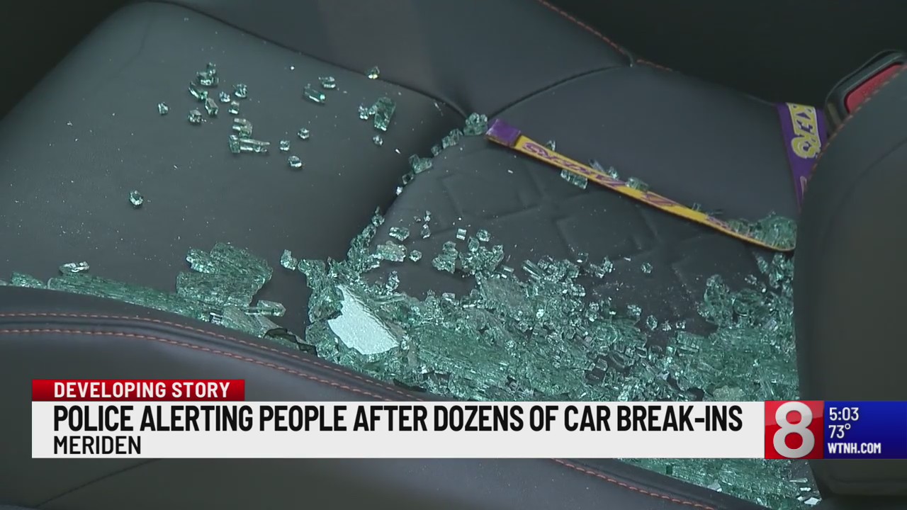 More than 40 car windows smashed in Meriden: police – WTNH.com