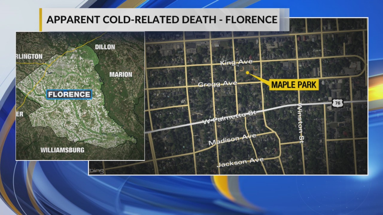 Woman found dead in Florence park after extreme cold weather, coroner ...