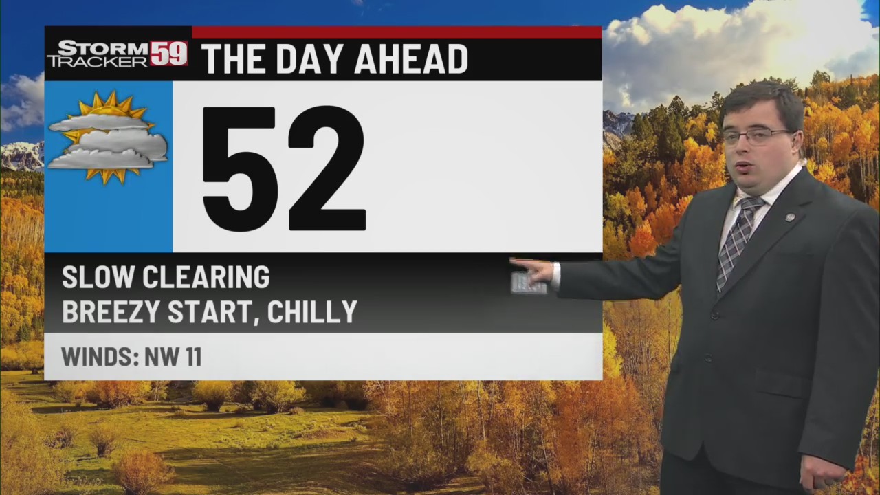 Slow clearing for your Sunday after a few morning showers with Monday ...