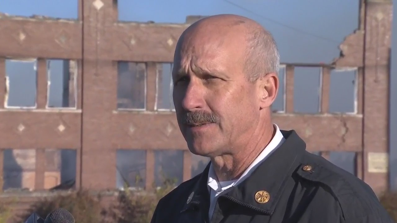 EFD Division Fire Chief Mike Larson provide update on Morton Warehouse ...