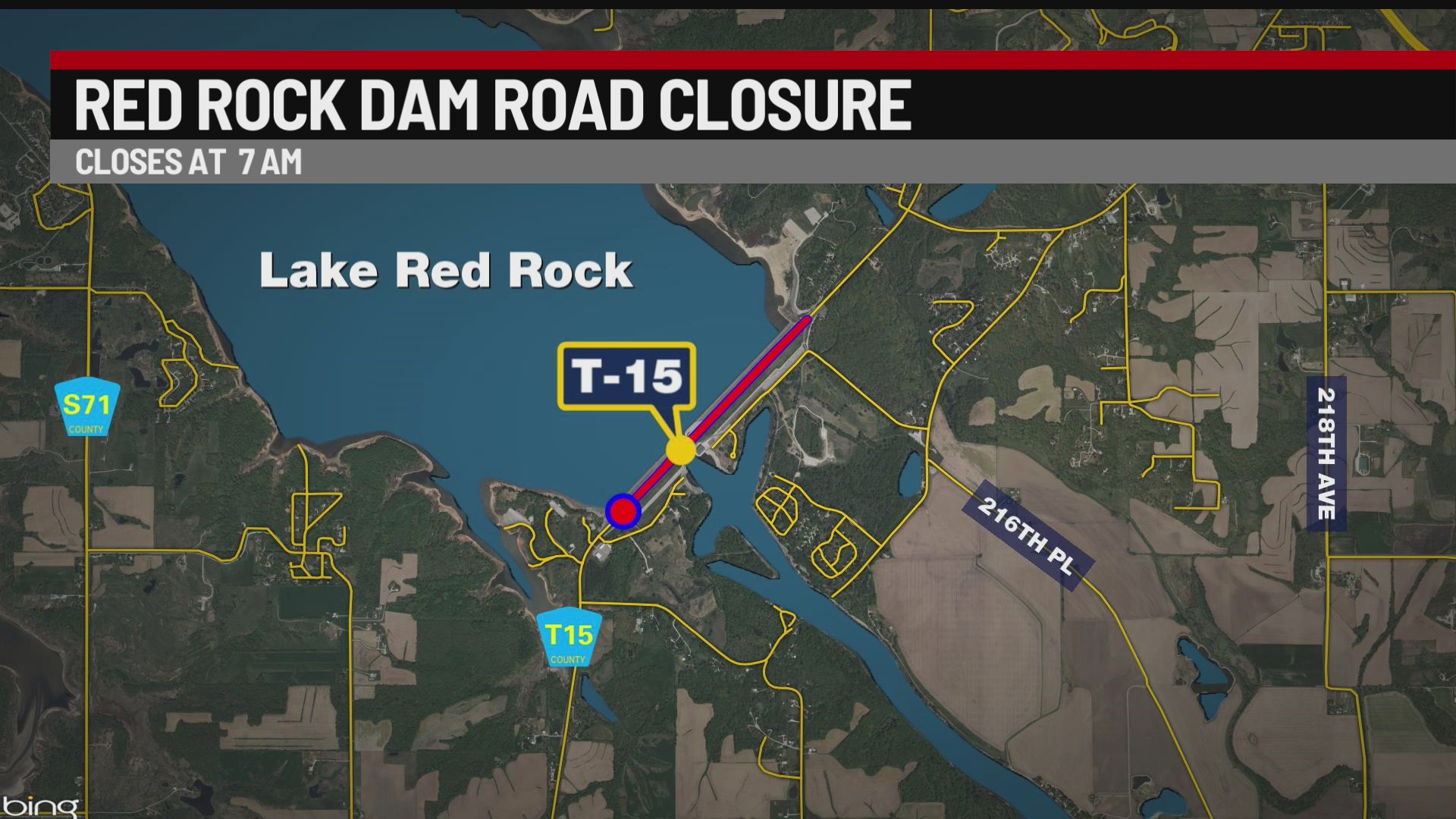 Road across Red Rock Dam will be closed for months