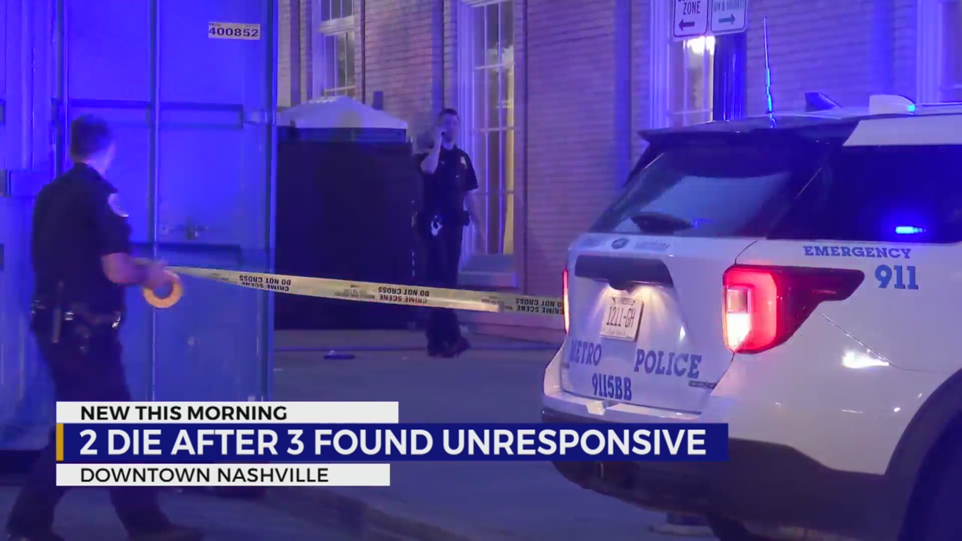 2 dead after 3 found unresponsive in downtown Nashville – WKRN News 2