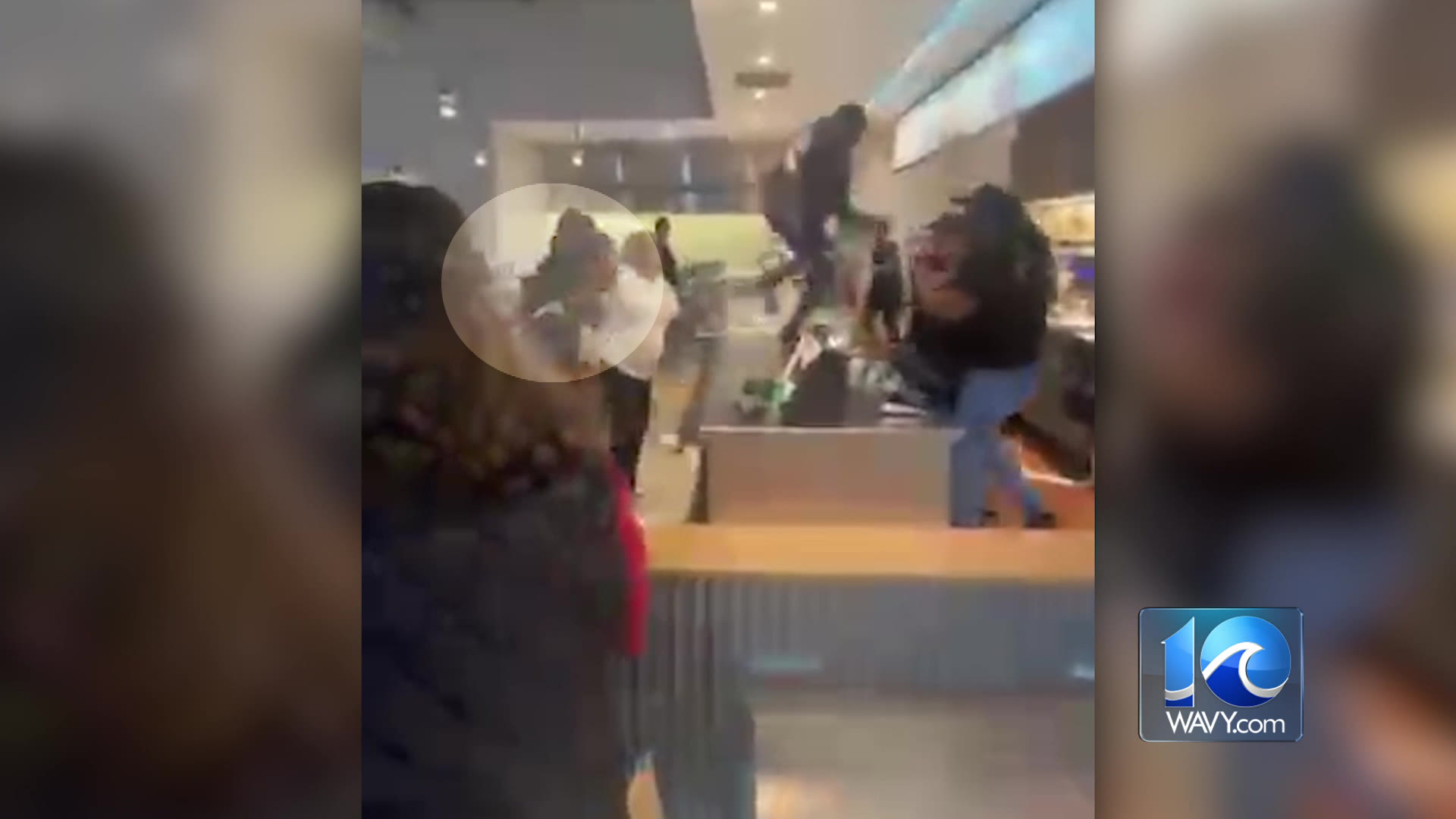 Viewer video shows fight inside Chesapeake Chipotle