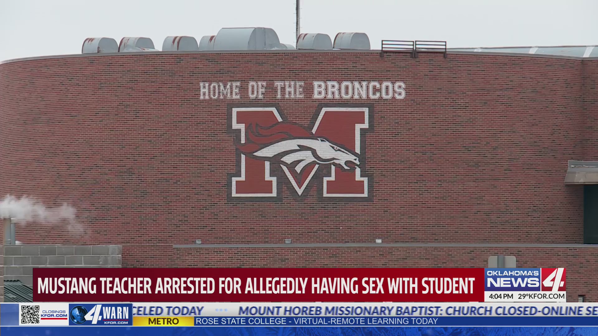 Mustang teacher arrested for allegedly having sex with student – KFOR ...
