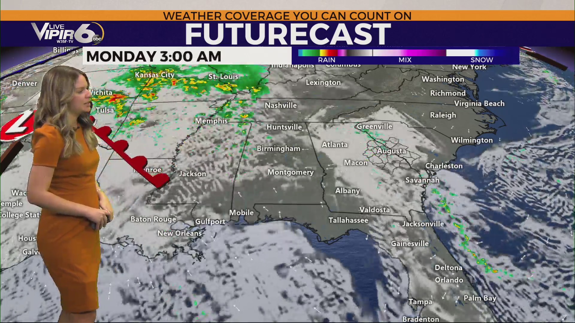 Mild Monday with Clouds and Sprinkles – WJBF