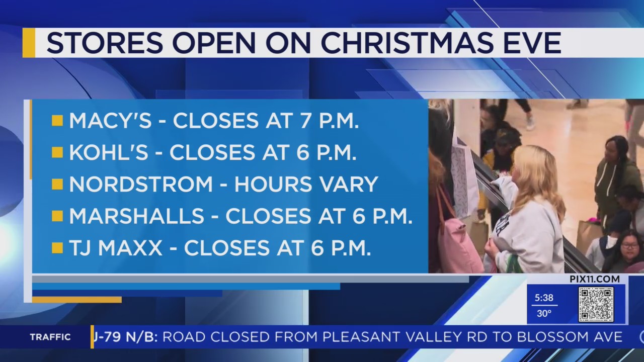 Department stores open on Christmas Eve around NYC PIX11