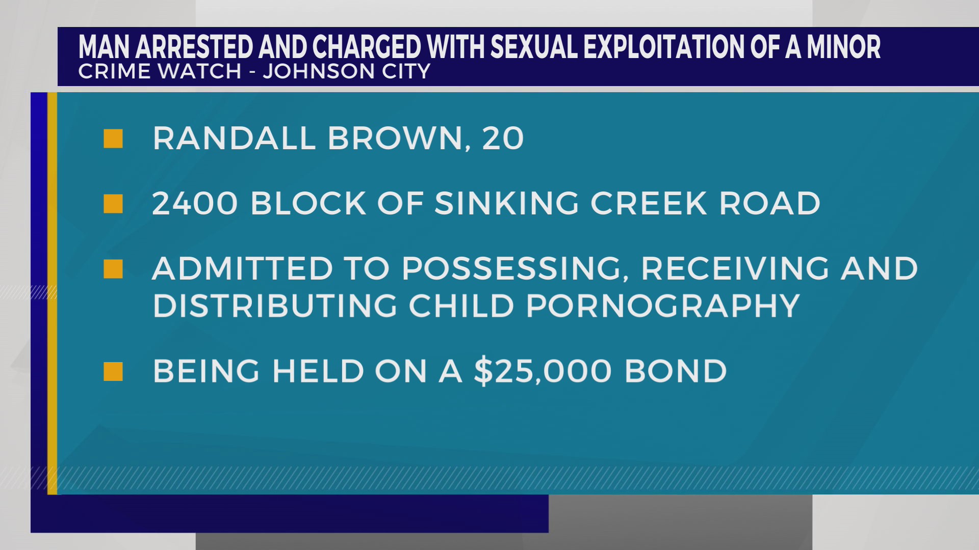 Johnson City man arrested for sexual exploitation of a minor, WCSO says ...
