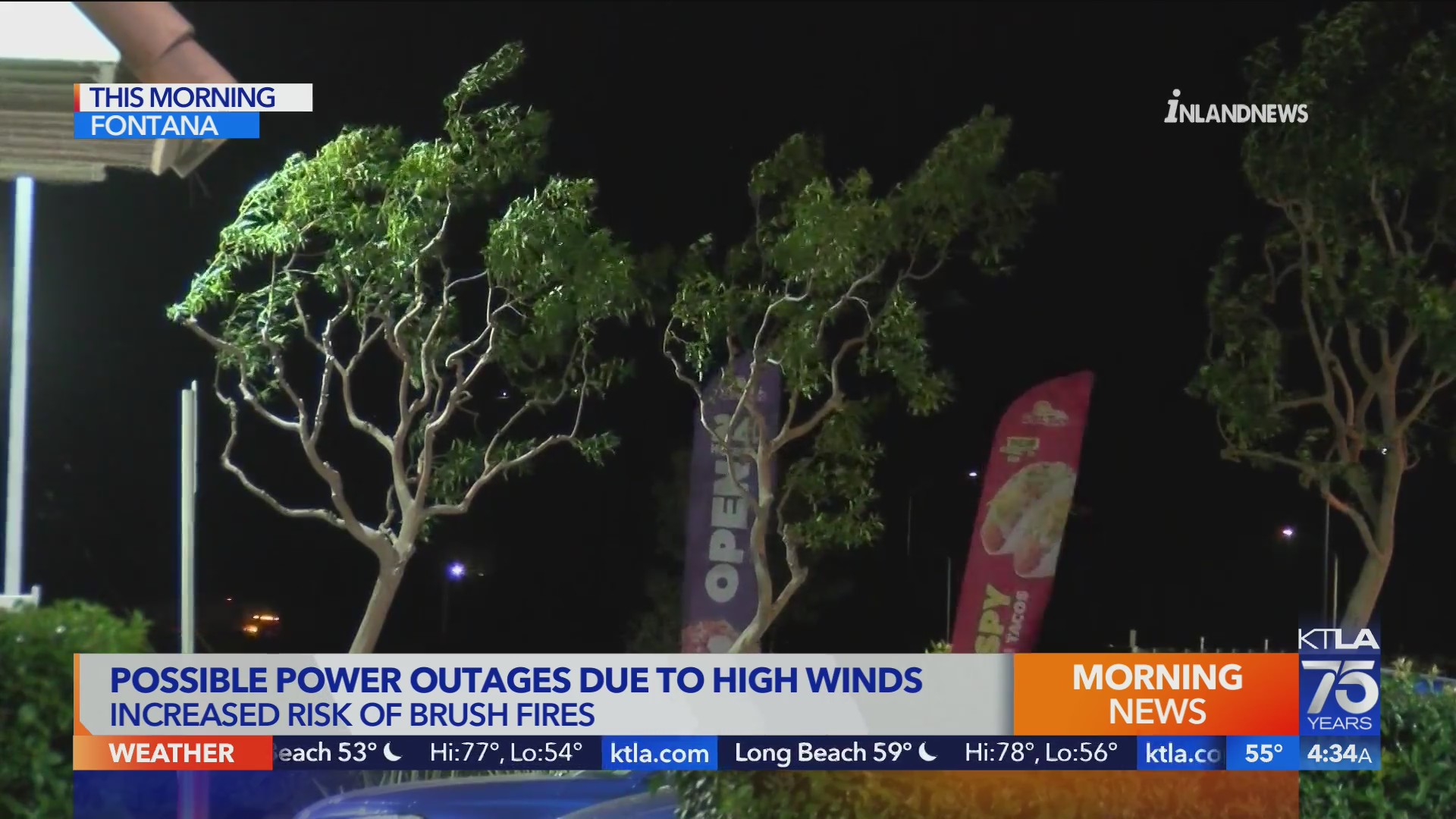 Santa Ana winds prompt power outage concerns for thousands – KTLA