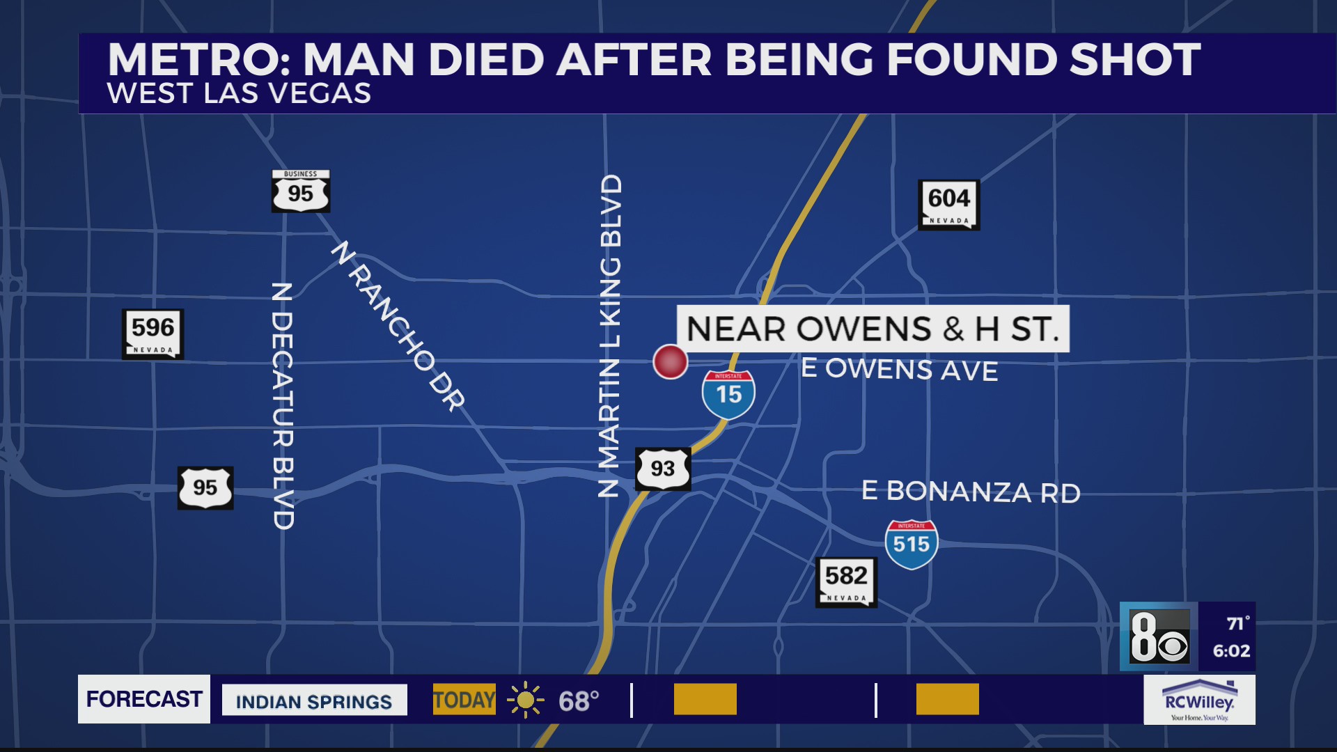 Homicide detectives investigate man found shot to death in Las Vegas ...