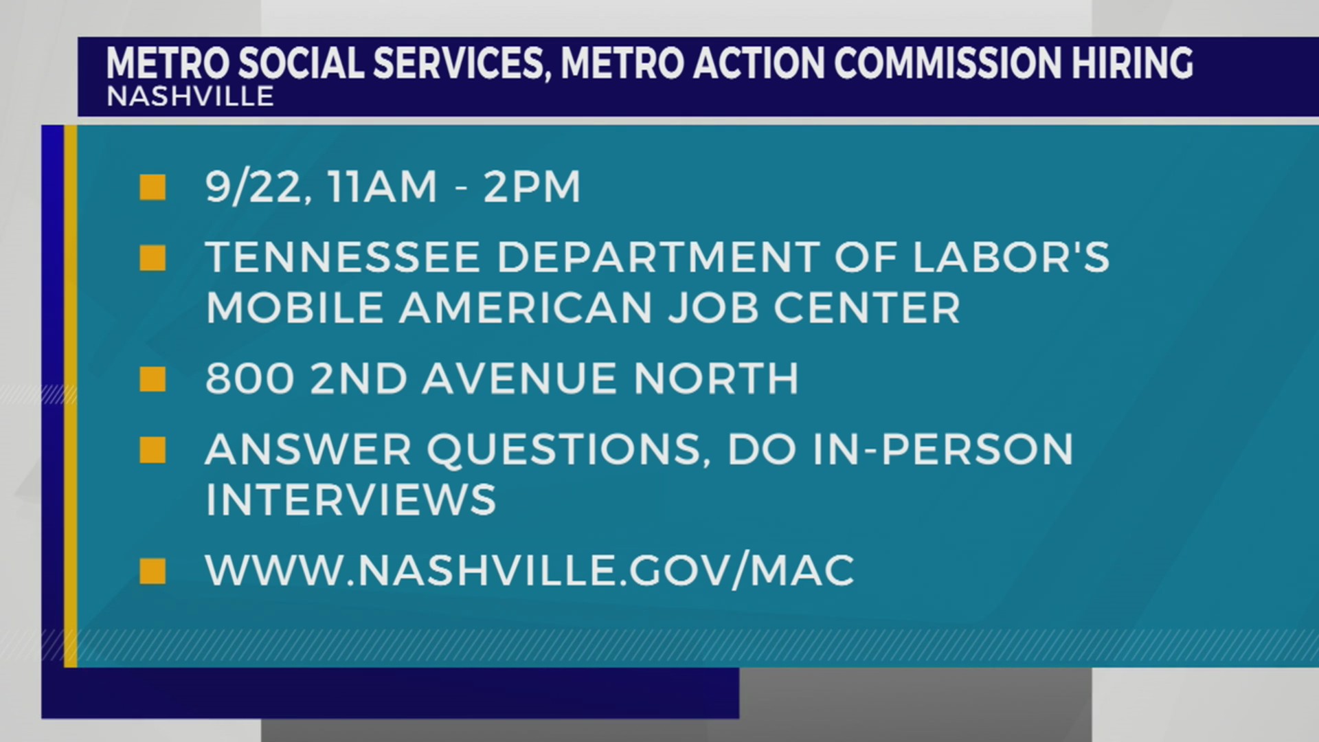 Metro Social Services, Metro Action Commission hiring workers WKRN News 2