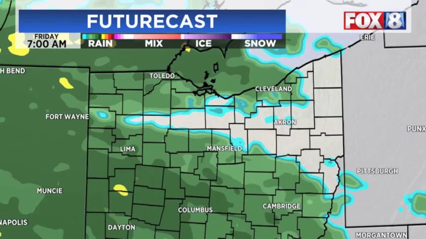 Snow still melting, but expect rain showers Friday – Fox 8 Cleveland WJW