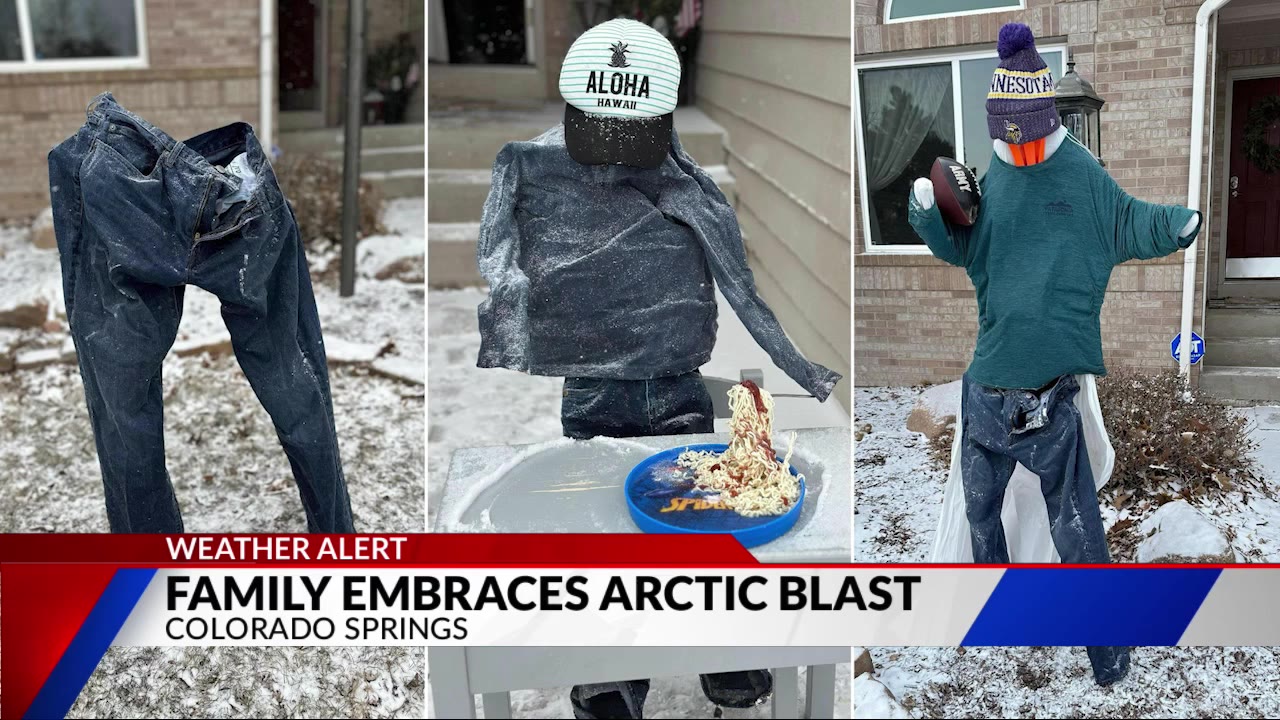 Frozen in time: Family embraces arctic blast in Colorado Springs ...