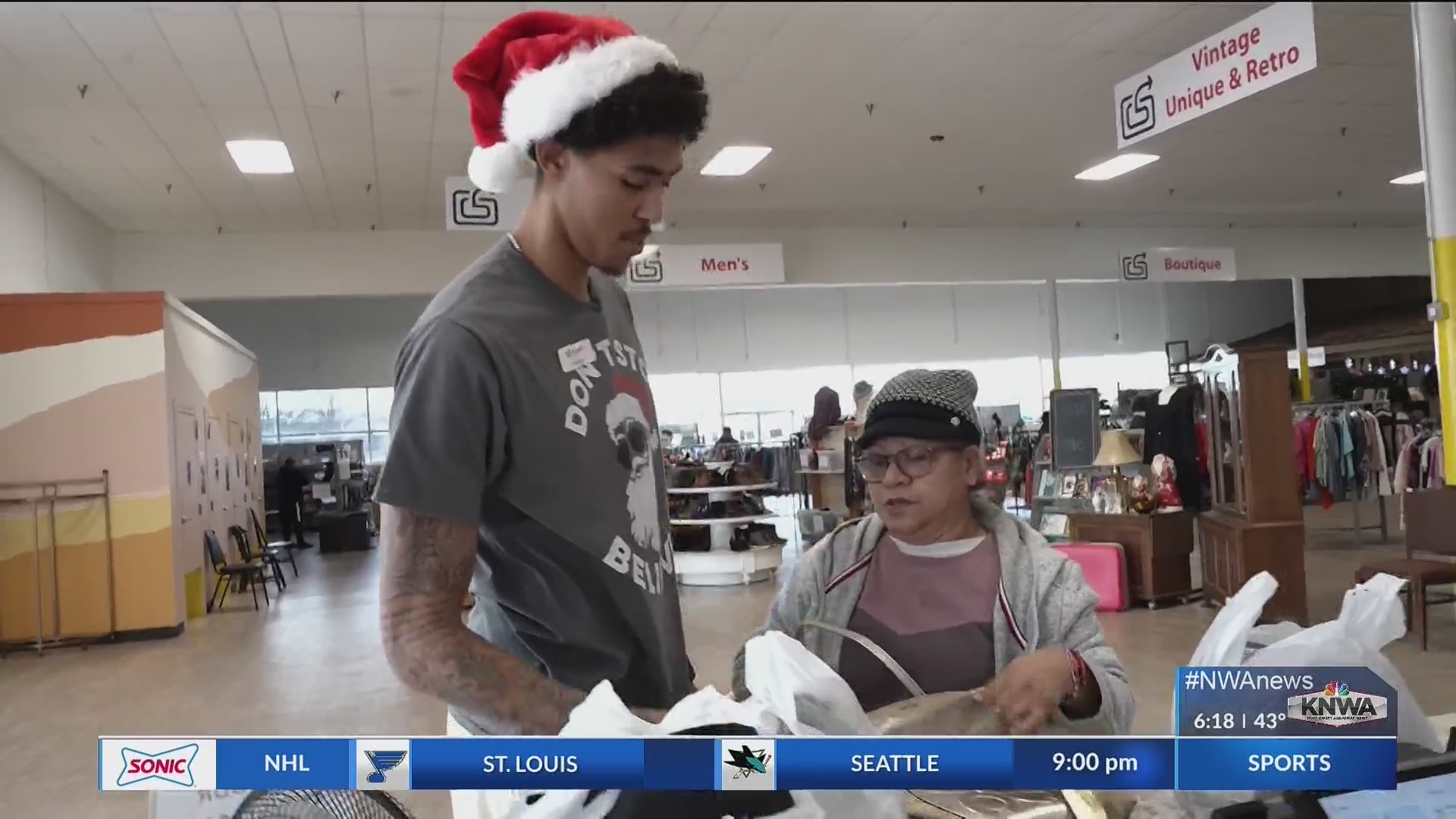 The Athlete Advocate Consortium “Elves” visit the Rogers Samaritan