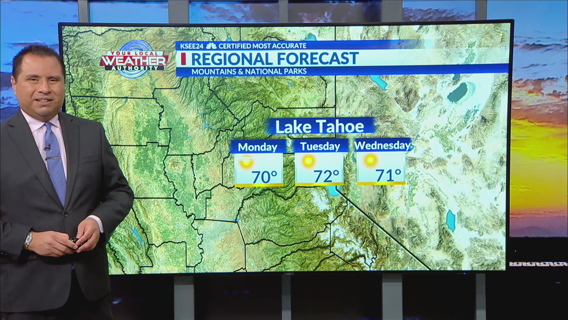 Monday Sierra Forecast KSEE24 and CBS47