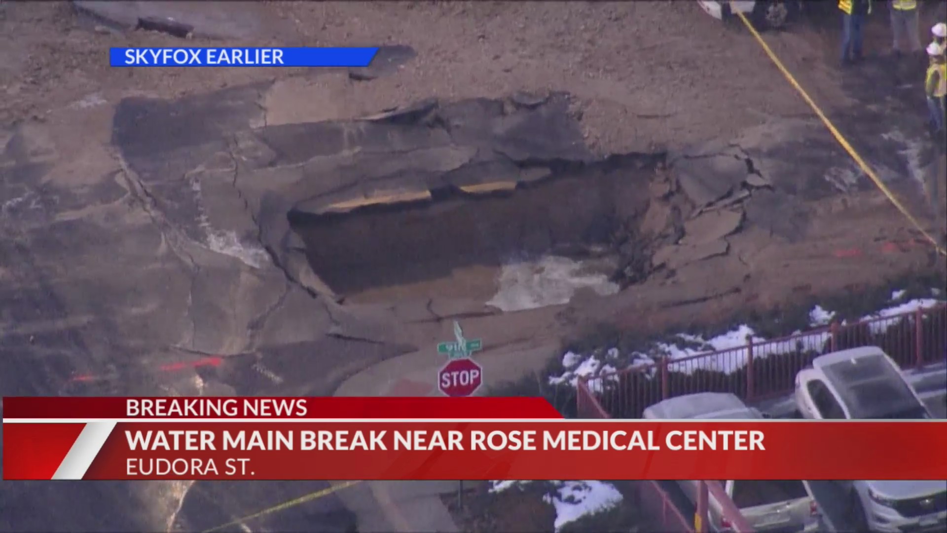 Water main break creates large hole in Denver road – FOX31 Denver