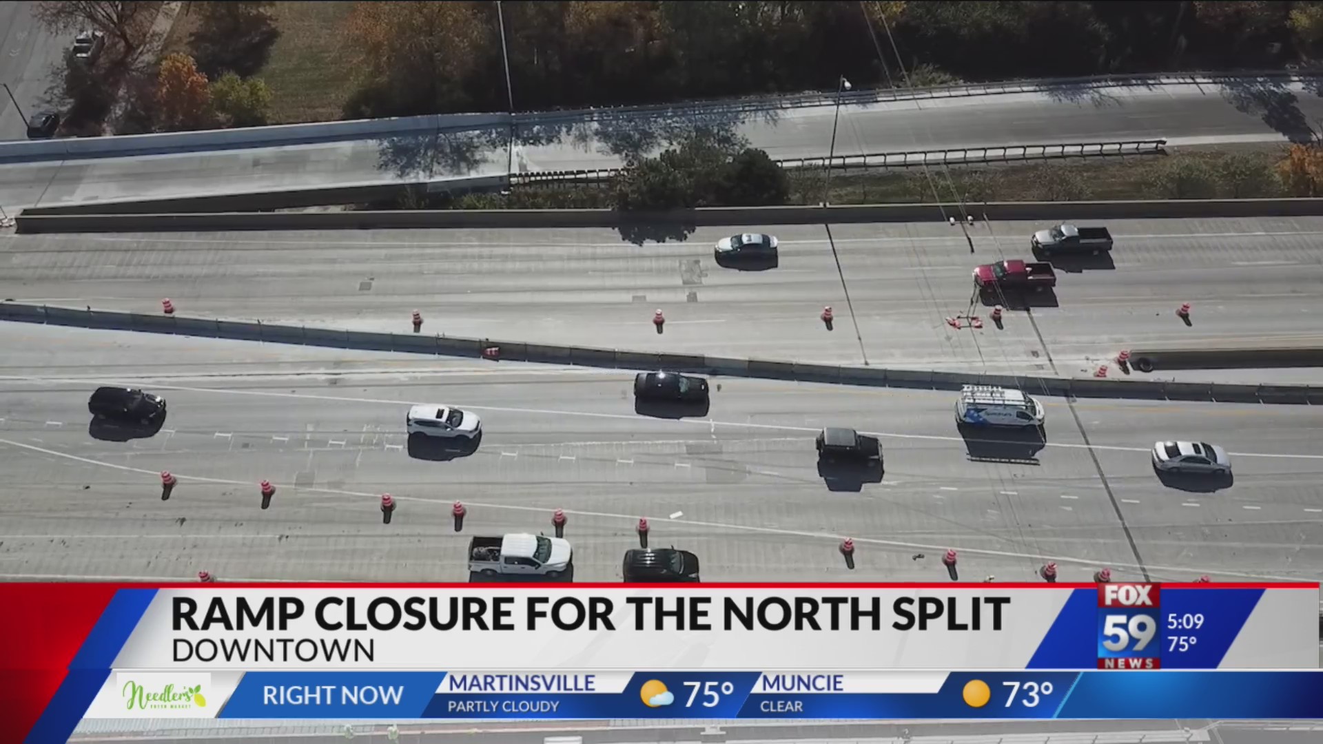 Downtown I-65 exit ramp closing for a month starting Oct. 24 – Fox 59