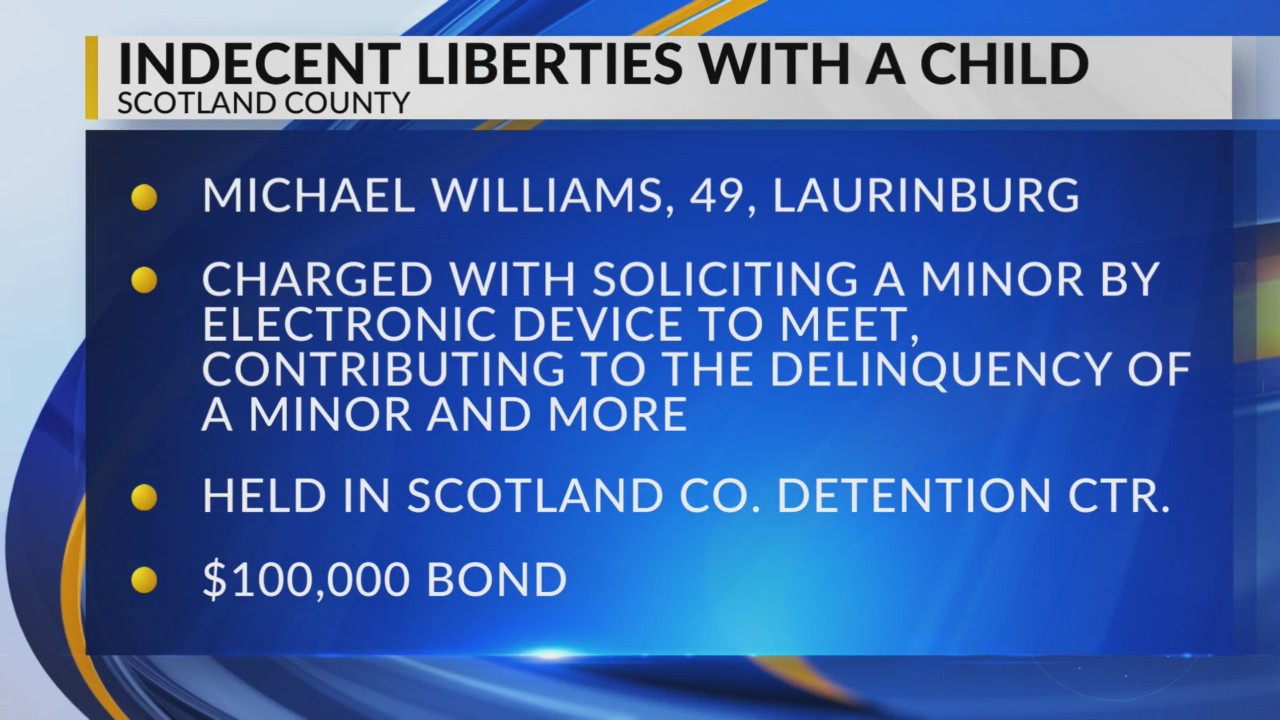 Laurinburg man arrested, charged with crimes involving minor WBTW