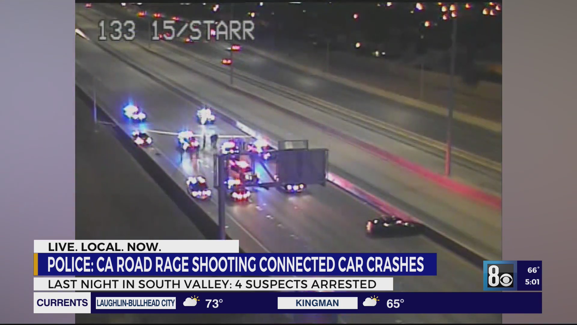 Las Vegas police assist in arrest of 4 suspects in road rage shooting ...