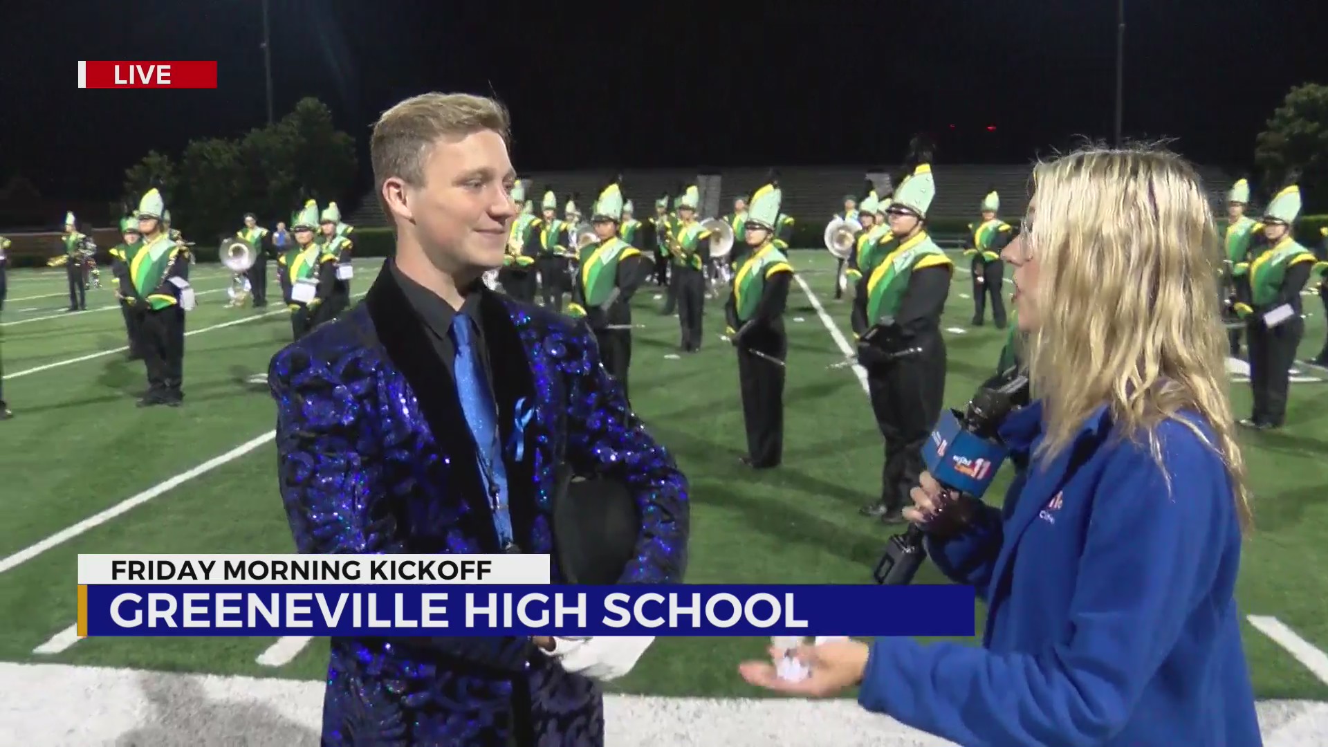Friday Morning Kickoff Greeneville High School Drum Major interview