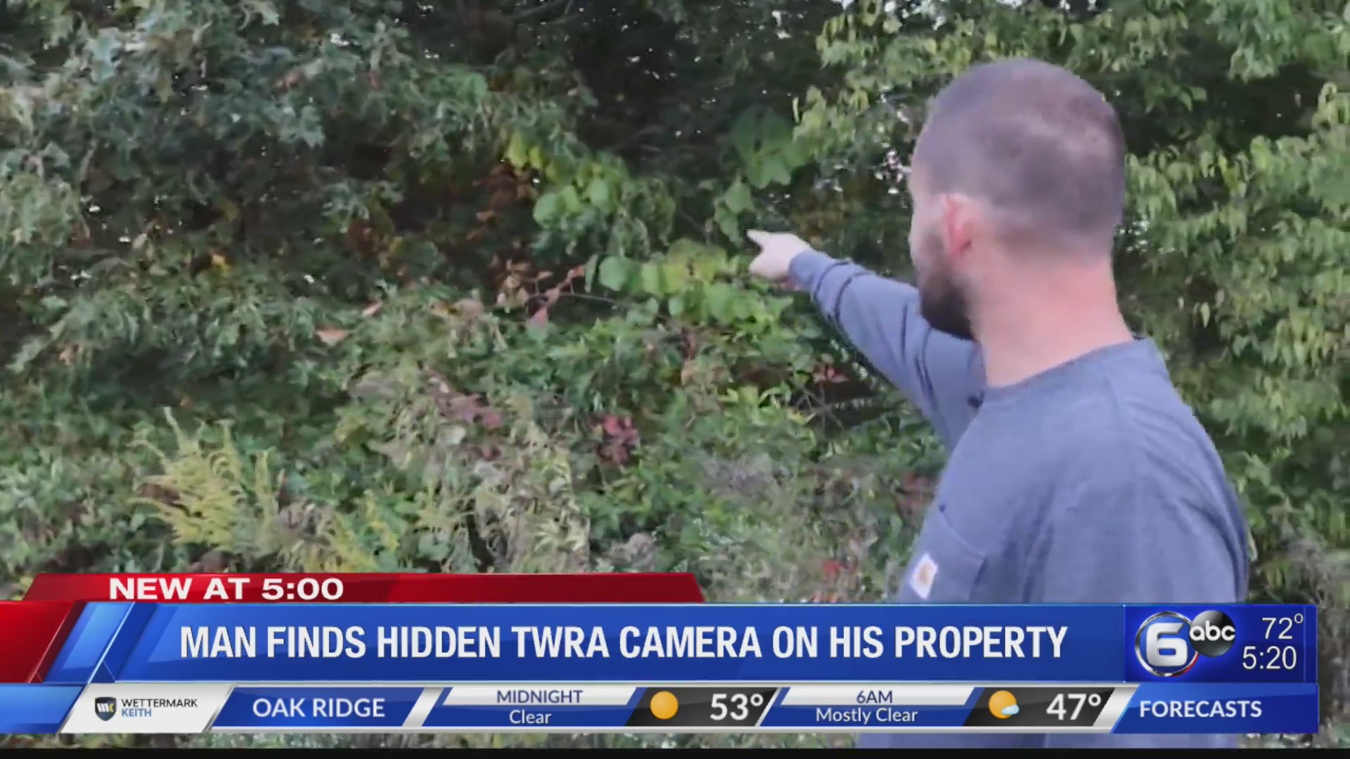 Man finds hidden TWRA camera on his property picture