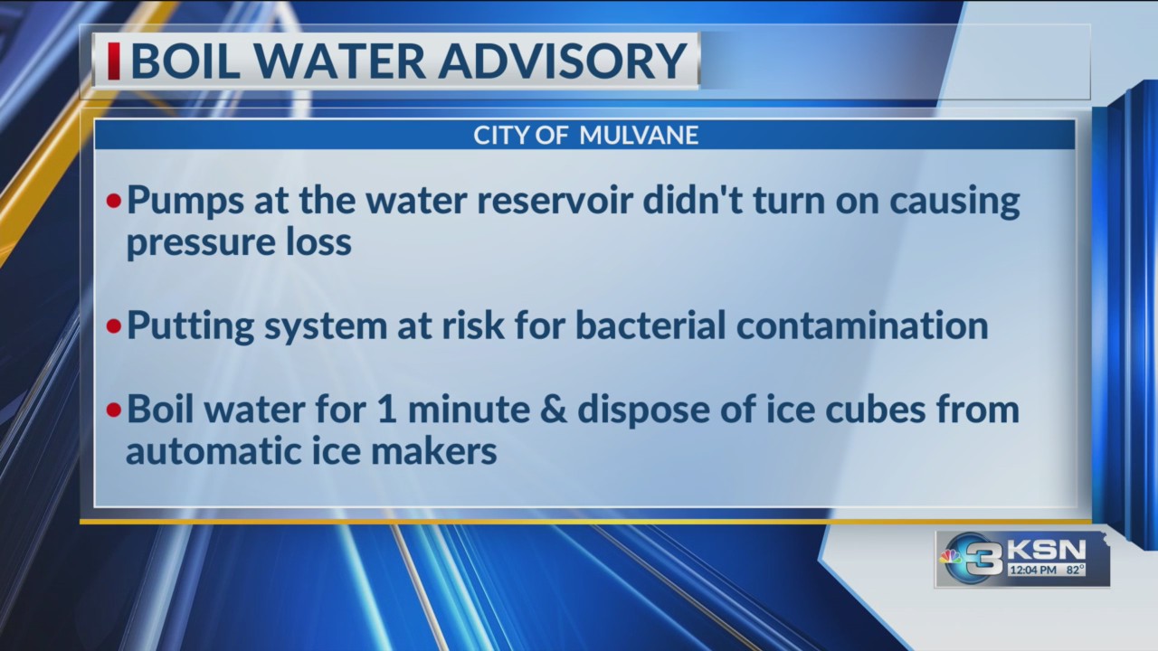 Mulvane under a boil water advisory KSNTV