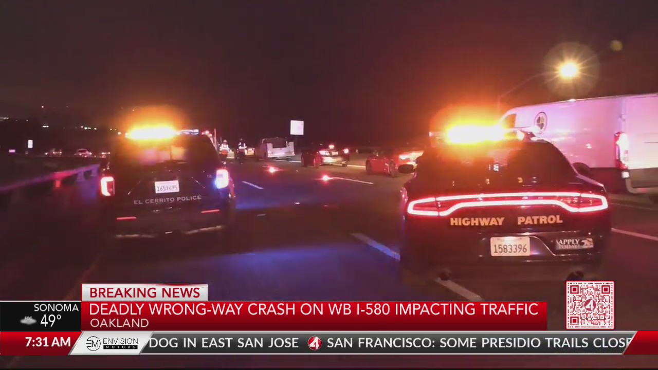 Deadly wrong way crash on westbound I-580 impacting traffic – KRON4
